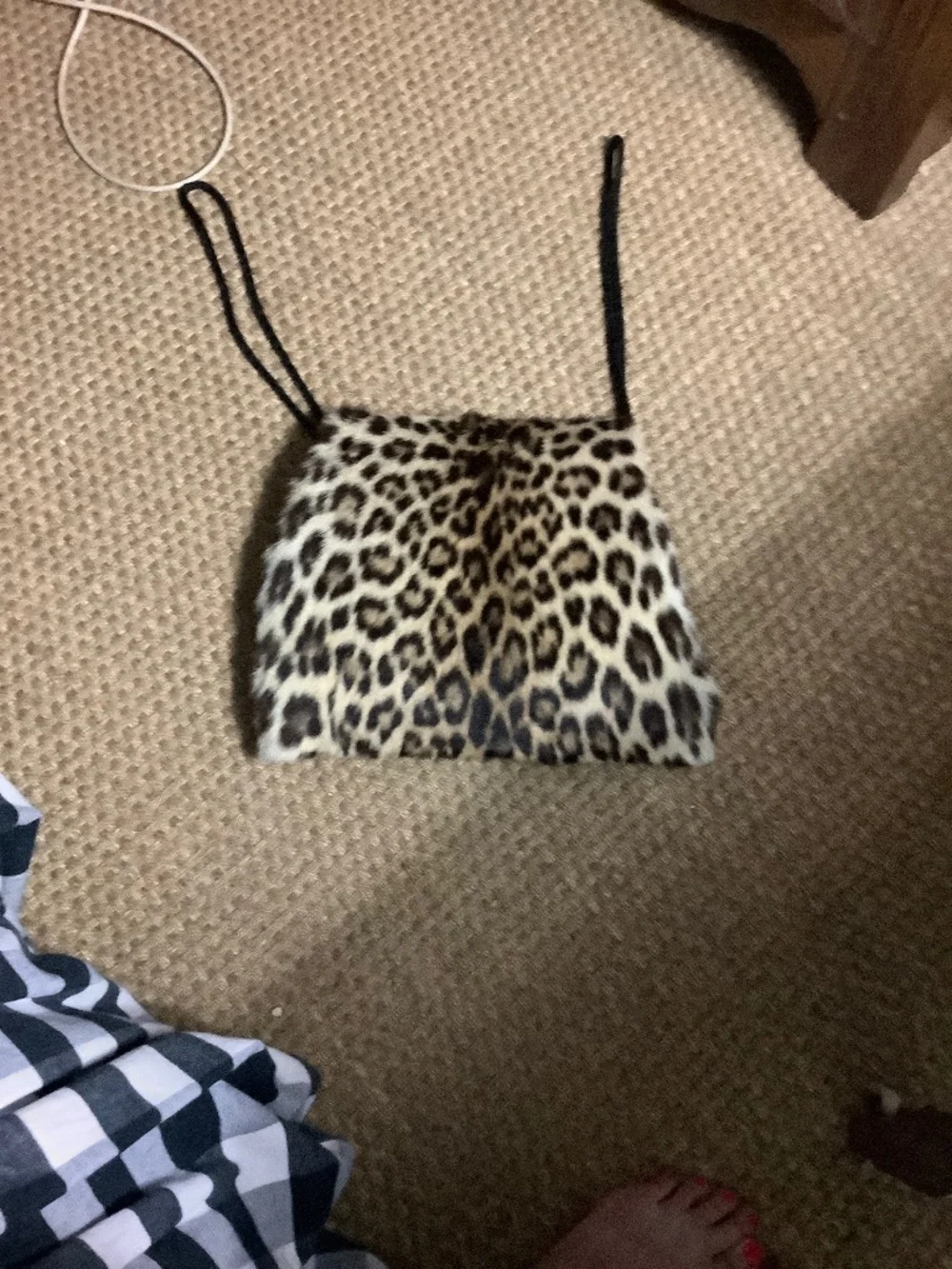 Vintage Leopard (Real) Fur Hand Muff